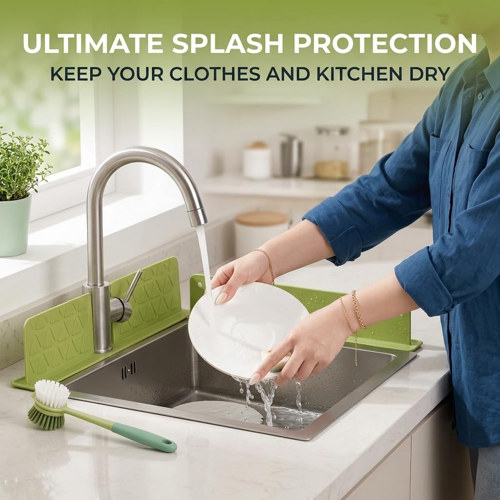 48CM Silicone Sink Splash Guard in Kitchen Sink Water Splash