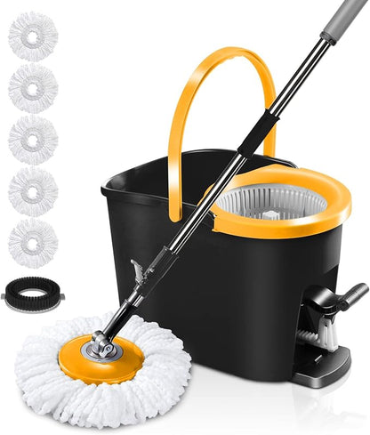 360° Spin Mop & Bucket Set with Wringer – Easy Wet & Dry Cleaning