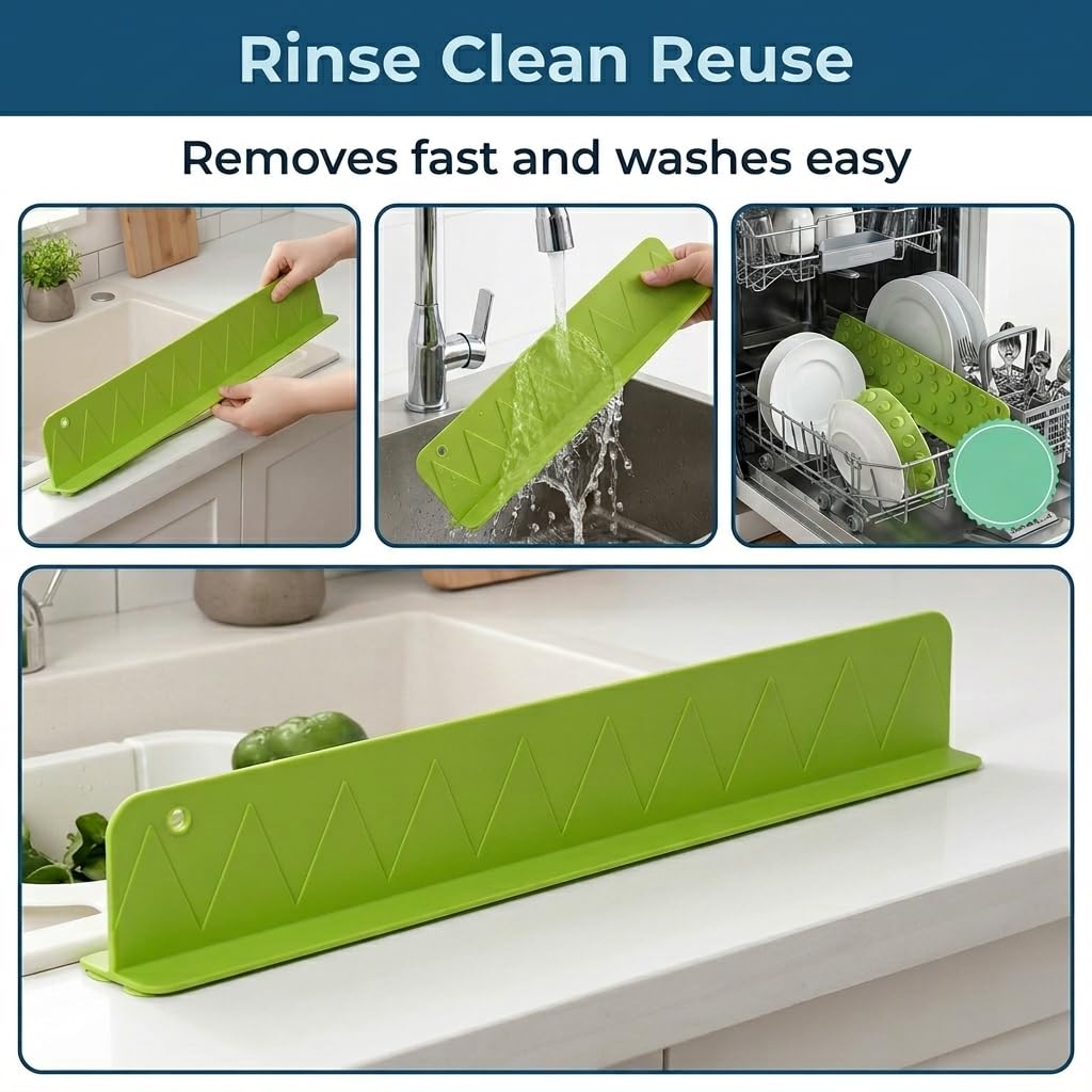 48CM Silicone Sink Splash Guard in Kitchen Sink Water Splash