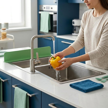 48CM Silicone Sink Splash Guard in Kitchen Sink Water Splash