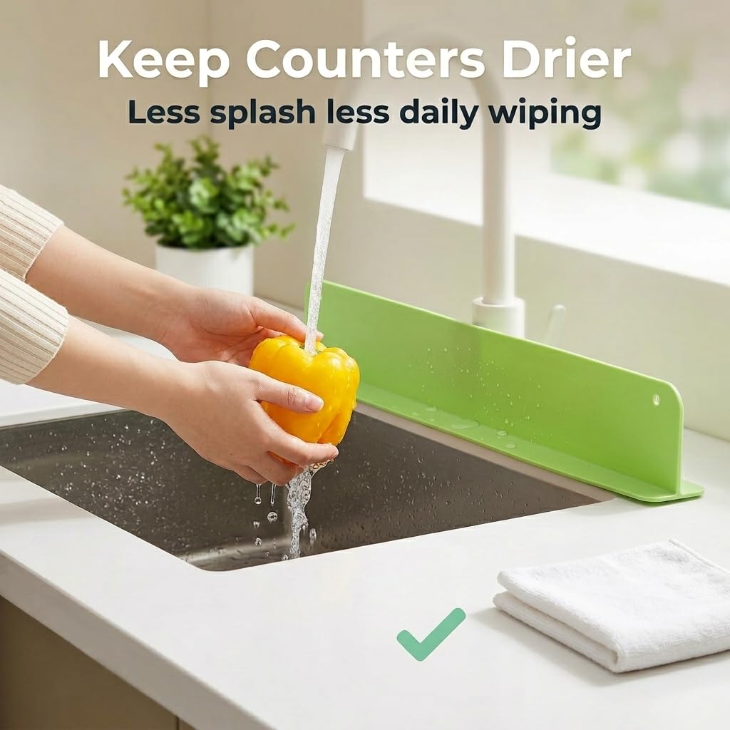 48CM Silicone Sink Splash Guard in Kitchen Sink Water Splash