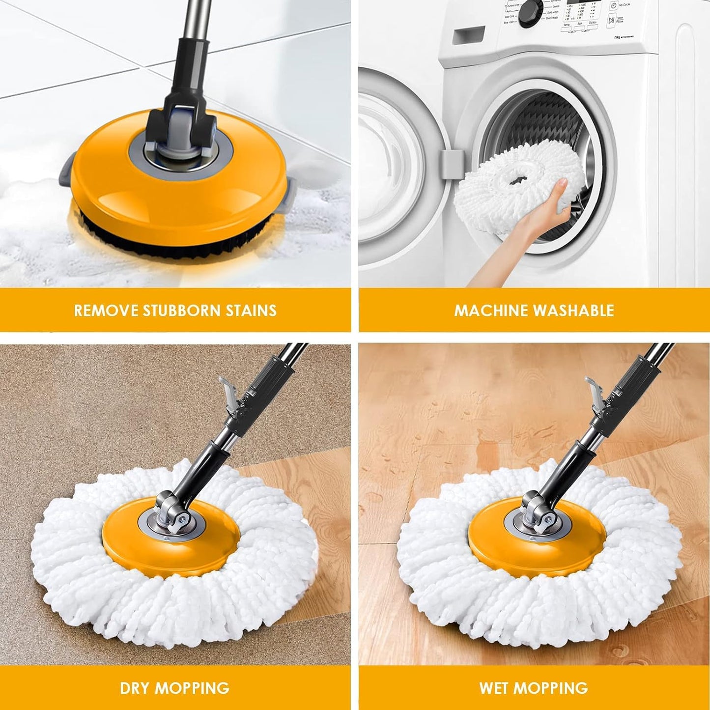 360° Spin Mop & Bucket Set with Wringer – Easy Wet & Dry Cleaning
