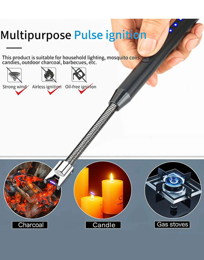 USB Rechargeable Electric Kitchen Lighter for Gas Stove & Outdoor BBQ Grilling