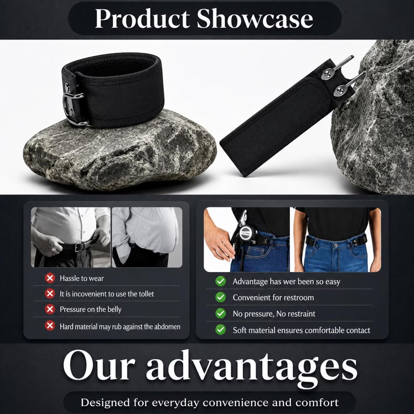 Adjustable Waistband Tightener – No-Sew Pants Buckle